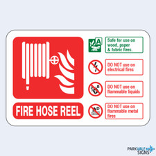 Fire Hose Reel Fire Extinguisher ID Sign (landscape)