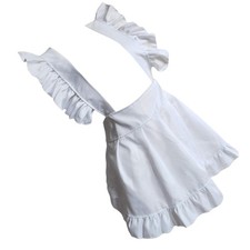 Ruffled White Aprons Women