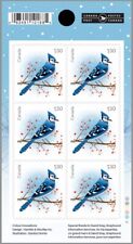 BLUE JAY = CHRISTMAS BIRDS = $1.30 USA rate Booklet of 6 stamps MNH Canada 2022
