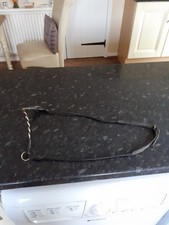 arab show halter plaited leather black and gold