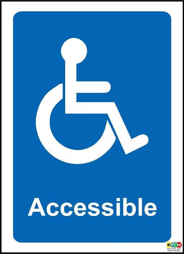 Wheelchair accessible notice - accessible,