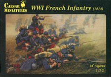 CAESAR MINIATURES 1/72 - World War I French Infantry (1914) - Early UNIFORM H34