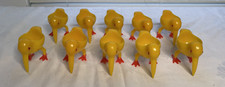 10 Vintage Plastic Yellow Egg Cups Chicks Easter READ