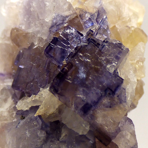Blue john fluorite crystal - blue,