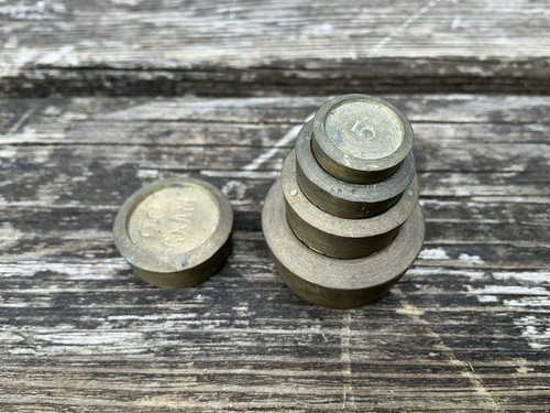 Brass weights vintage small - 5,
