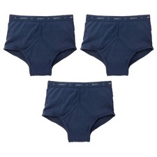 3 Pack Jockey Y Front Briefs Mens Comfy Cotton Underwear Undies Boxer Bulk Navy