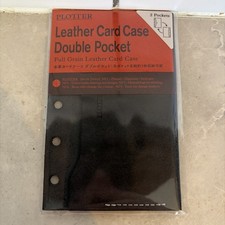 New PLOTTER Mini 5 Size Leather Card Case Double Pocket 77718112 In Hand Sealed
