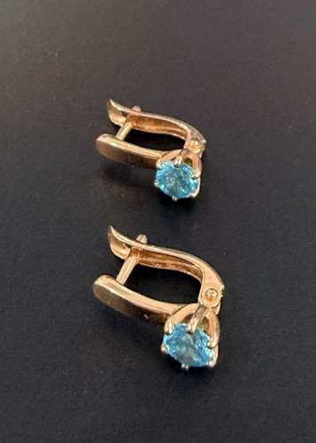 14ct 585 rose gold - rose, blue