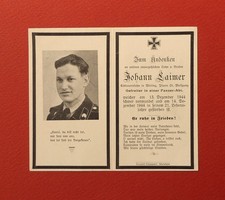 WW2 German Death Card