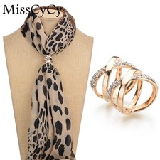 Elegant Scarf Ring Clip Holder Women Ladies Jewelry Gifts Fashion Party Gift UK