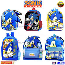 Sonic The Hedgehog 3D Plush Backpack Kids Boys Girl Sega School Book Travel Bag 