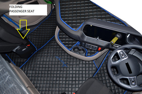 Floor mats black - floor, black/blue