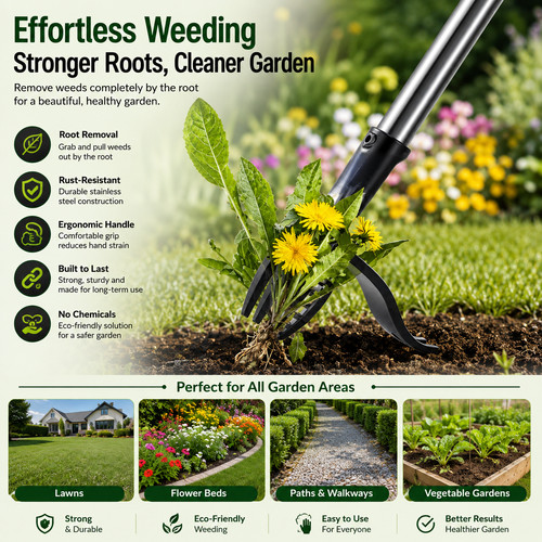 Manual stand weeder - stand, puller