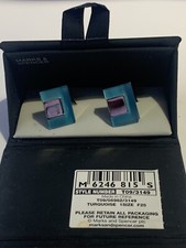 M&S Turquoise Silver Cufflinks