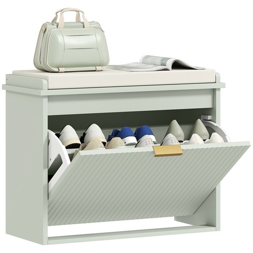 Homcom shoe storage bench with - storage,