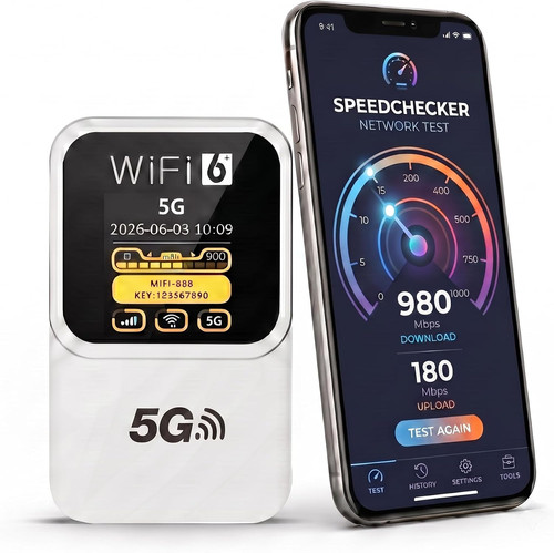 Portable wifi router - 5g, 6