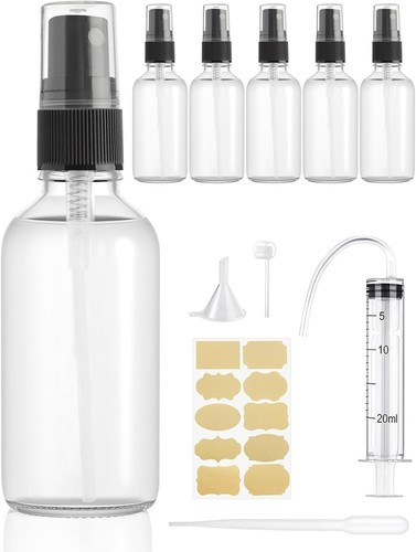 6pcs 50ml clear - clear, glass