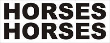 2x 1m wide Horses vinyl stickers graphics decals horsebox trailer equestrian van