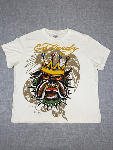 Mens y2k white - ed, hardy