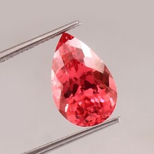 Natural Flawless Ceylon Padparadscha Sapphire Pear Cut Loose Gemstone 8.60 Ct