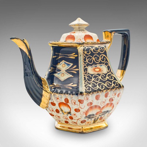 Antique imari pattern teapot - imari,