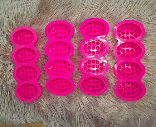 Pink silicone bar soap mould - pink,