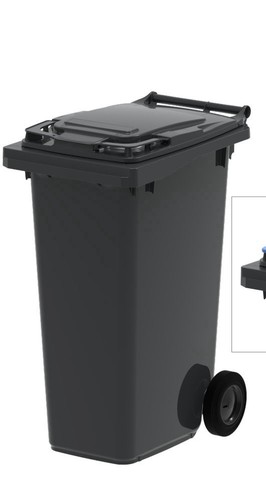 Slim 180l black - slim, wheelie