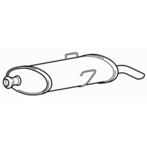 Rear exhaust silencer back - back, box