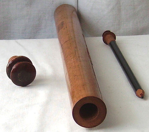 Antique treen rolling - rolling, ruler