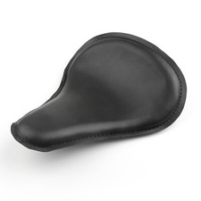 Black Leather Solo Slim Seat Large For Hy Bobber Chopper Custom UK
