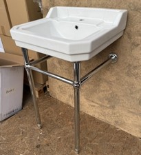Traditional 560mm Victorian Bathroom Basin   Washstand Made By Roca 1 Tap Hole