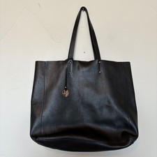 Pulicati Italy Genuine Leather Large Tote Bag Shoulder Bag Shopper Black