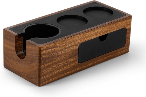 Walnut espresso tamper station - walnut,
