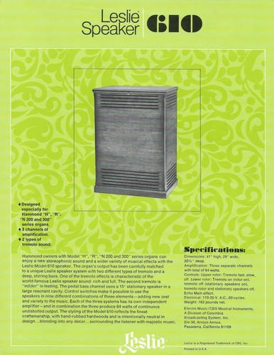 Leslie speaker advertising - leslie,