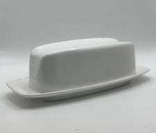 Lenox Ware Vintage White Melamine Single Stick Butter Dish W/Lid.  Vtg Kitchen
