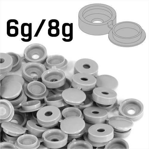 Small light grey plastic screw - small,