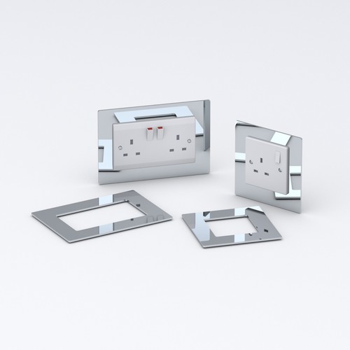 Double single socket switch - double,
