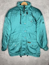 Vintage Couloir Women's Size 8 Teal Snow Ski Waterproof Jacket With Opt Hood.