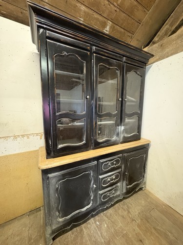 Large heavy glazed solid - solid, wood