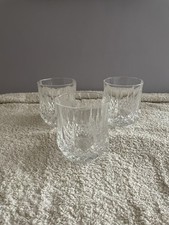 Cristal d'Arques Longchamp Crystal  Whisky Tumblers  Diamond Pattern