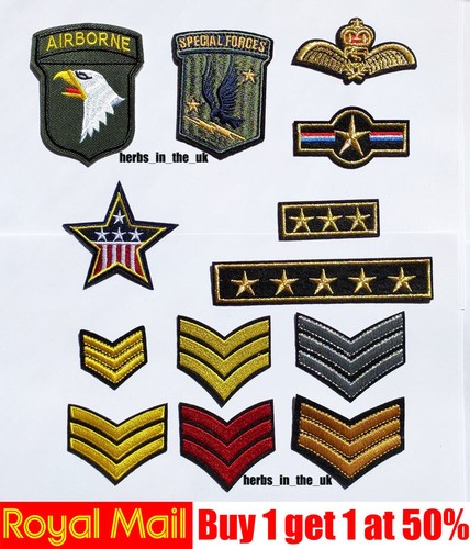 Military army style patches - military,