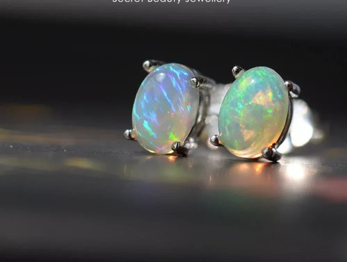 Fire opal oval gemstone 925 - fire,