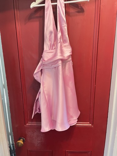 Zara pink satin halter - zara, neck