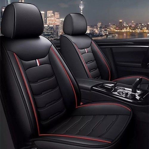 Black leather seat covers - pu,