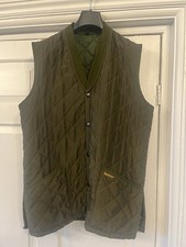 Barbour Men's Eskdale Waistcoat Khaki  Good Condition Size Large