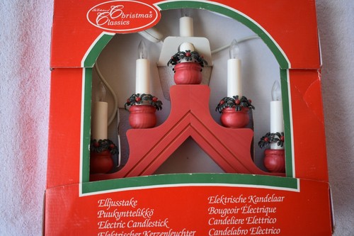 Vtg scandinavian red candle - vtg,