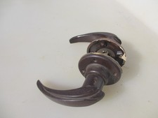 Vintage Bakelite Lever Door Handles Art Deco Plates Antique Old 1930s