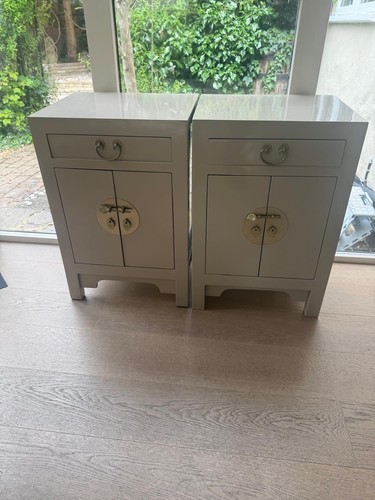 Pair grey bedside - pair, tables