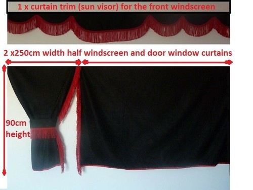 Truck side curtains black - curtains,