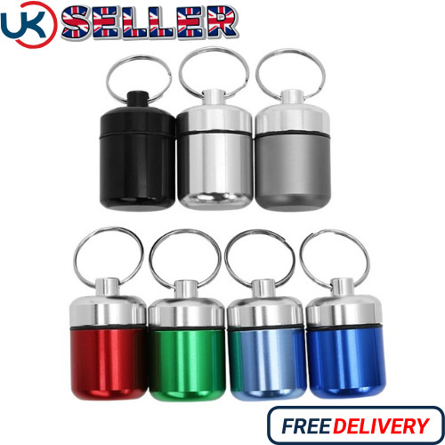 Keychain pill holder - keychain,